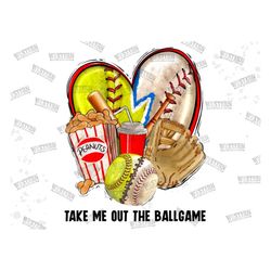 take me out to the ballgame png, softball clipart, softball sublimation, digital download, love softball,softball mom pn