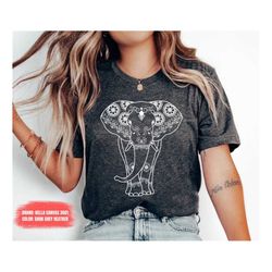 elephant shirt, elephant mandala elephant shirt, zoo animal shirt, gift for elephant lover, bohemian elephant, save the