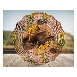 western cowboy wind spinner png,wind spinner png,cowboy wind spinner png ,cowboy sunflower png, leopard ,sublimation des