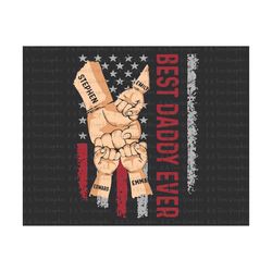 best dad ever png, american dad png, personalized gift for dad, american flag dad, patriotic dad png, fist bump dad png,