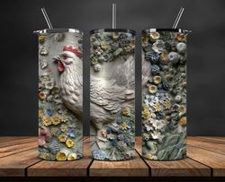 3d flowers tumbler wrap, 3d floral sublimation tumbler design,instant digital download png 10