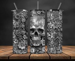 3d flowers tumbler wrap, 3d floral sublimation tumbler design,instant digital download png 12