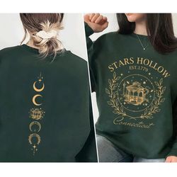 stars hollow connecticut two-sided sweatshirt, stars hollow sweatshirt, gilmore girls, cozy fall sweatshirt