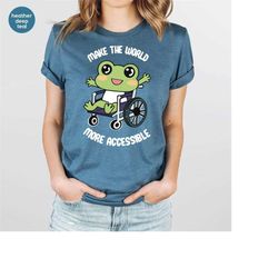 disability rights shirt, disabled frog graphic tees, accessibility shirt, disability awareness month outfit, disabilitie