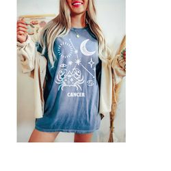 Cancer Zodiac Tee, Cancer zodiac gift, Zodiac birthday, Zodiac Shirt, Vintage Inspired Cotton T-shirt, Unisex Tee, Comfo