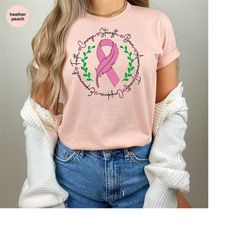 breast cancer support tshirt, cancer patient gift, motivational t-shirt, october awareness t shirts, feather graphic tee