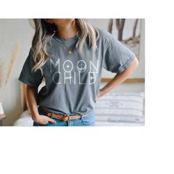 moon child tee, boho t-shirt, vintage inspired, comfort colors tee, comfort colors shirt