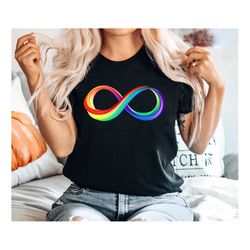 autistic pride shirt, aba therapist shirt, rainbow infinity, autism shirt, mental health shirt with rainbow autism mom a