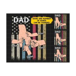 personalized fathers and childs hands america flag png, holding kids and dad hands png, family baby hands png, father's