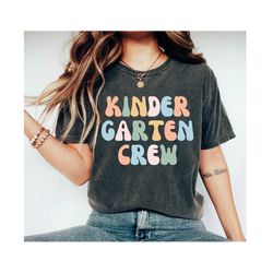 kindergarten crew teacher shirt kinder squad kindergarten tribe school teacher teaching shirt teacher team unisex graphi