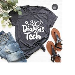 dialysis tech gifts, dialysis technician t-shirt, stethoscope shirts, nephrology nurse vneck tshirt, heart graphic tees,