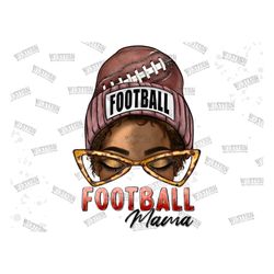 football mama afro messy bun png sublimation design,black woman png,afro messy bun,mama clipart download,football mama p