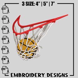 basketball nike embroidery design, logo embroidery, logo design, nike design, embroidery file, digital download