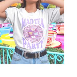 mad tea party 70's style t-shirt