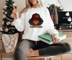 christmas sweatshirt,christmas shirt,just a girl who loves christmas,happy new year,black hot girl shirt,christmas gift,