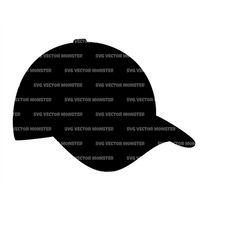 baseball cap svg, baseball hat svg. vector cut file for cricut, silhouette, stencil, pdf png eps dxf, decal, sticker, vi