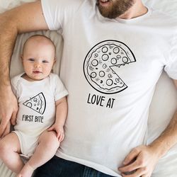 pizza t-shirt, fathers day gift, pizza matching family shirt, pizza and pizza slice, pizza shirts set, family pizza slic