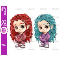 baby karol red hair g png, la bichota, karol g png cricut, digital download