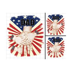 personalized fathers and childs hands america flag png, holding kids and dad hands png, father's day png, family baby ha