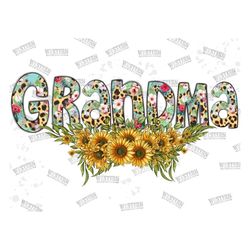 Grandma Sublimation Png File, Grandma Png File,grandma Leopard,grandma Design Png,sunflower Grandma Png,sublimation Desi