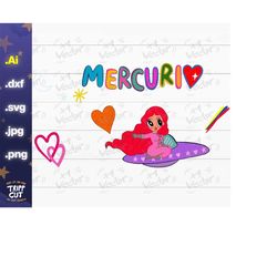 karol g mercurio visualizer png, maana ser bonito jpg/png/svg print and cut digital, cricut silhouette files download