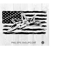 jet fighter f-22 svg,american flag f-22 raptor military combat aircraft usa  army vinyl stencil,cut file vector clip art