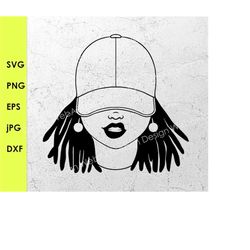 afro girl svg,afro woman hat earrings svg png dxf, afro dreadlocks hat  svg,afro lady, beautiful hair,printable print fi