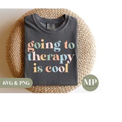 going to therapy is cool | mental health awareness svg & png