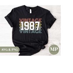 vintage 1987 svg & png