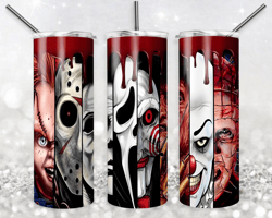 horror movie tumbler, scream png, 20oz skinny tumbler, digital download, killer tumbler design, sublimation design