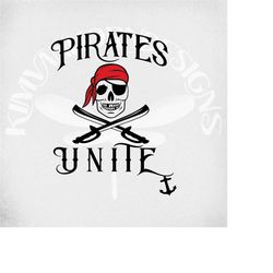 pirates unite svg and dxf cut files, printable png and mirrored jpeg, instant digital download