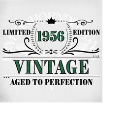 vintage 1956 svg, birthday,  cut files for cricut & silhouette, mirrored jpeg for iron on, instant download