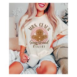 Mrs Claus Gingerbread Bakery Png , Retro Christmas Png, Holiday Season Png, Trendy Christmas Png, Christmas Sublimation,
