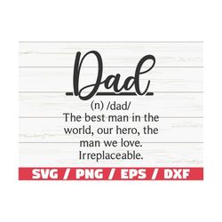 Dad Definition SVG / Cut File / Cricut / Commercial use / Silhouette / Dad SVG / Funny Definition SVG
