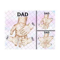 personalized fathers and childs hands png, family baby hands png, holding kids and dad hands png, father's day png, gift