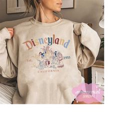 Vintage Disneyland Est 1955 Sweatshirt, Disney Princess Sweatshirt, Disney California Shirt, Retro Princess Shirt, Disne