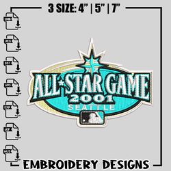 mlb all-star game primary logo embroidery design, logo embroidery, logo design, embroidery file, instant download.