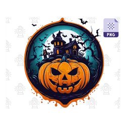 happy halloween png - sublimation designs, graphics - digital download, printable art - spooky halloween artwork, whimsi