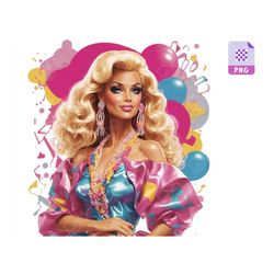 unveil barbie's magic: instant download, pink doll png, girl png, sticker clipart - craft your dreams and celebrate femi