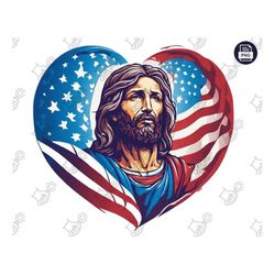 love jesus and america too - patriotic digital png art for shirts, july 4th, independence day - god bless america, celeb