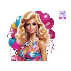 barbie's captivating allure: instant download, pink doll png, girl png, sticker clipart - ignite your cricut creativity