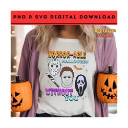 horror-able halloween horror characters png  retro michael myers png design halloween jason png horror character clipart