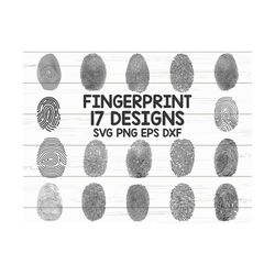 fingerprint svg/ thumbprint svg / thumb print / biometric svg / clipart / silhouette / cut file / cricut file / vector