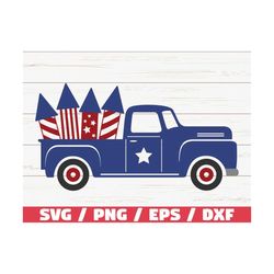 4th of july truck svg / america svg / cut file / clip art / commercial use / instant download / silhouette / 4th of july