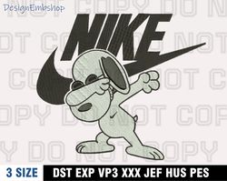 snoopy dab embroidery designs, nike snoopy machine embroidery design, machine embroidery pattern