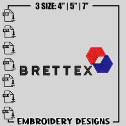 brettex logo embroidery design, brettex embroidery, logo design, embroidery file, instant download.