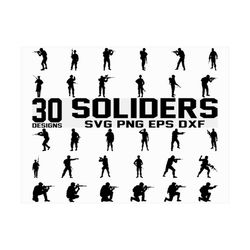 soldiers/svg/ printable files/ clipart/ sihlouette files/ cuttable files/ vector files/ digital dowload