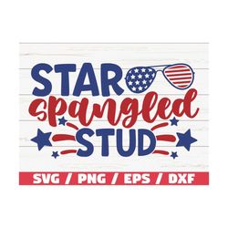 star spangled stud svg / cut file / clip art / commercial use / instant download / silhouette / 4th of july svg / indepe