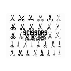 scissors svg/ clipart/ cut files for cricut/ silhouette/ printable/ vector/ dxf/ png/ eps