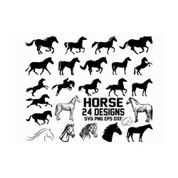 horses svg / horse clipart / cricut / cut files / printable / silhouette / vector / dxf